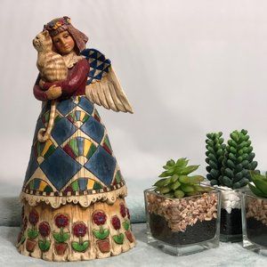 Jim Shore - Beautiful angel holding cat